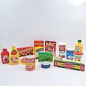Melissa & Doug Wooden Groceries- Educational Toys -Hand Painted- 18 Pieces